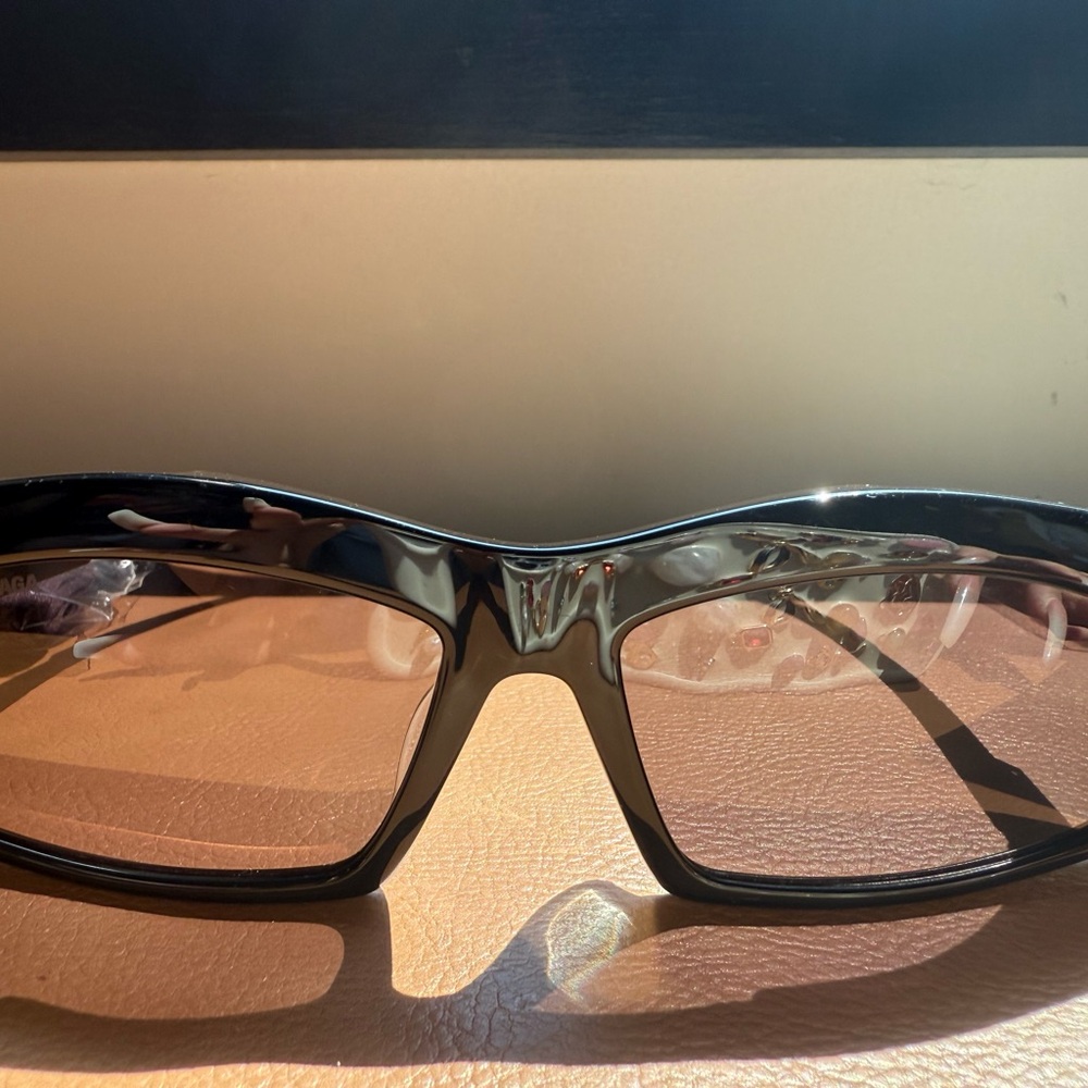 Balenciaga Black Sunglasses Hybrid Rectangle